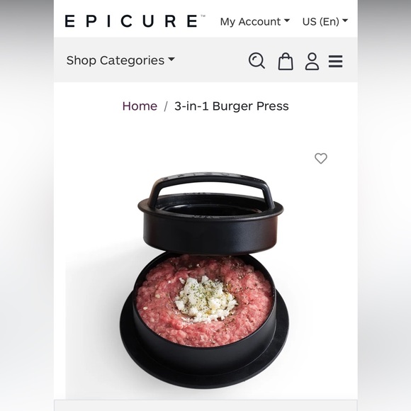Epicure 3-in-1 Burger Press - Picture 6 of 6